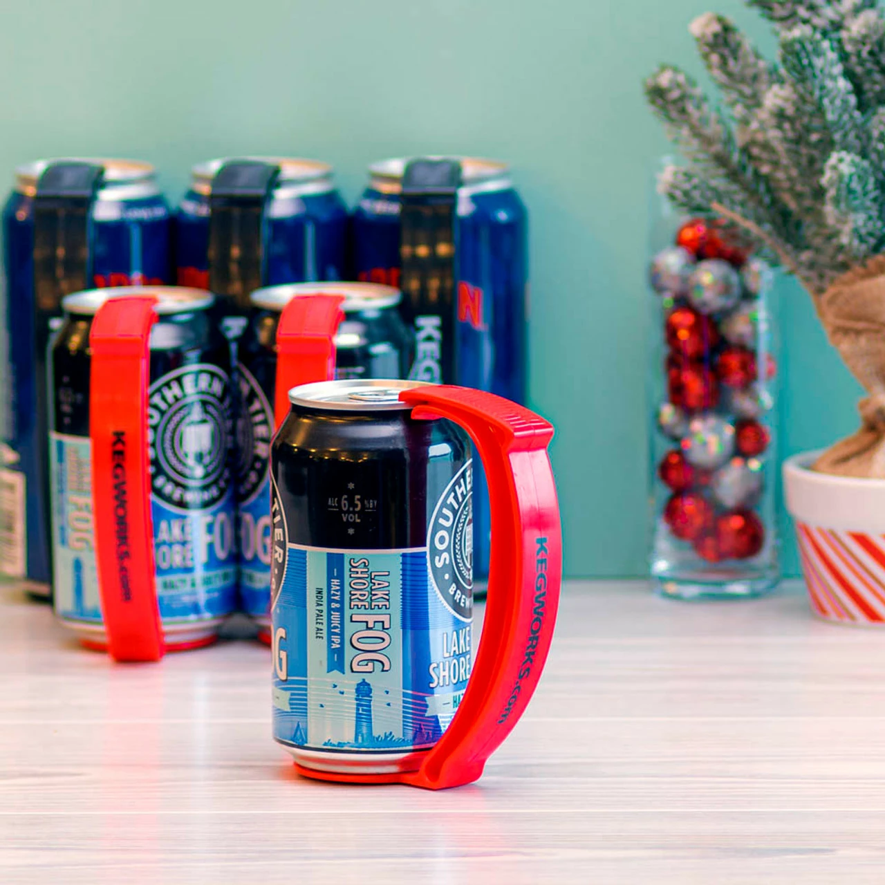 6 Pack Instant Beer Stein Can Grip Handle Set - 12 Oz & 16 Oz 4 6 Pack Instant Beer Stein Can Grip Handle Set - 12 Oz & 16 Oz - Image 2