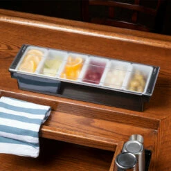 Bar Garnish Tray With Lid - Plastic - 6 Compartments 8 Bar Garnish Tray With Lid - Plastic - 6 Compartments -PourLab Zone cch 6 bar garnish tray with lid plastic 6 compartments 3 63965.1590769627