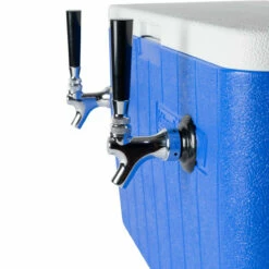 Double Faucet Jockey Box - 70' Coils - Faucet Hardware Kit -PourLab Zone cjb48270 two faucet jockey box 48qt 70ft coils 007 57736.1590769678