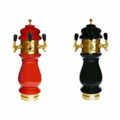 Ceramic Draft Beer Tower - Gold - 1 To 3 Faucets - Air Cooled -PourLab Zone ctslx gold ceramic tower b3 18 47954.1590769928