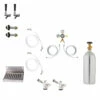Deluxe Kegerator Conversion Kit - 2 Faucets - US Sankey D System - 5lb CO2 Tank