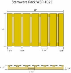 6-Channel Hardwood Stemware Rack -PourLab Zone d 2841 1 51839.1590772948