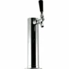 Draft Beer Tower - Chrome - 2 1/2" Column - 1 Faucet -PourLab Zone dtd660 tower b 1 58463.1590770157