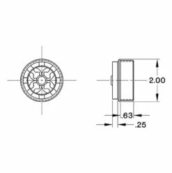 Flush Decorative End Cap - Polished Brass - 2" OD 11 Flush Decorative End Cap - Polished Brass - 2" OD -PourLab Zone flush decorative end cap 2 inch o 48998.1598456029