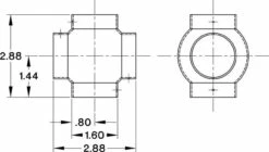 Ball Cross Elbow Fitting - Brushed Stainless Steel - 1.5" OD 7 Ball Cross Elbow Fitting - Brushed Stainless Steel - 1.5" OD -PourLab Zone four way handrail cross 1.5 inch o 1 35369.1590768174