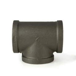 Tee Fitting - Black Pipe Foot Rail - 2" ID