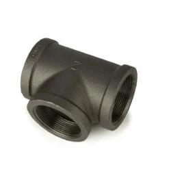 Tee Fitting - Black Pipe Foot Rail - 2" ID -PourLab Zone galvenized steel bar rail 003 26778.1613658431