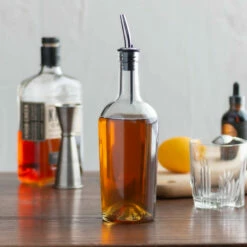 Glass Syrup Bottle With Vented Stainless Steel Pourer - 500ml 7 Glass Syrup Bottle With Vented Stainless Steel Pourer - 500ml -PourLab Zone h932 glass syrup bottle with vented stainless steel pourer 500ml 3 09973.1590770728