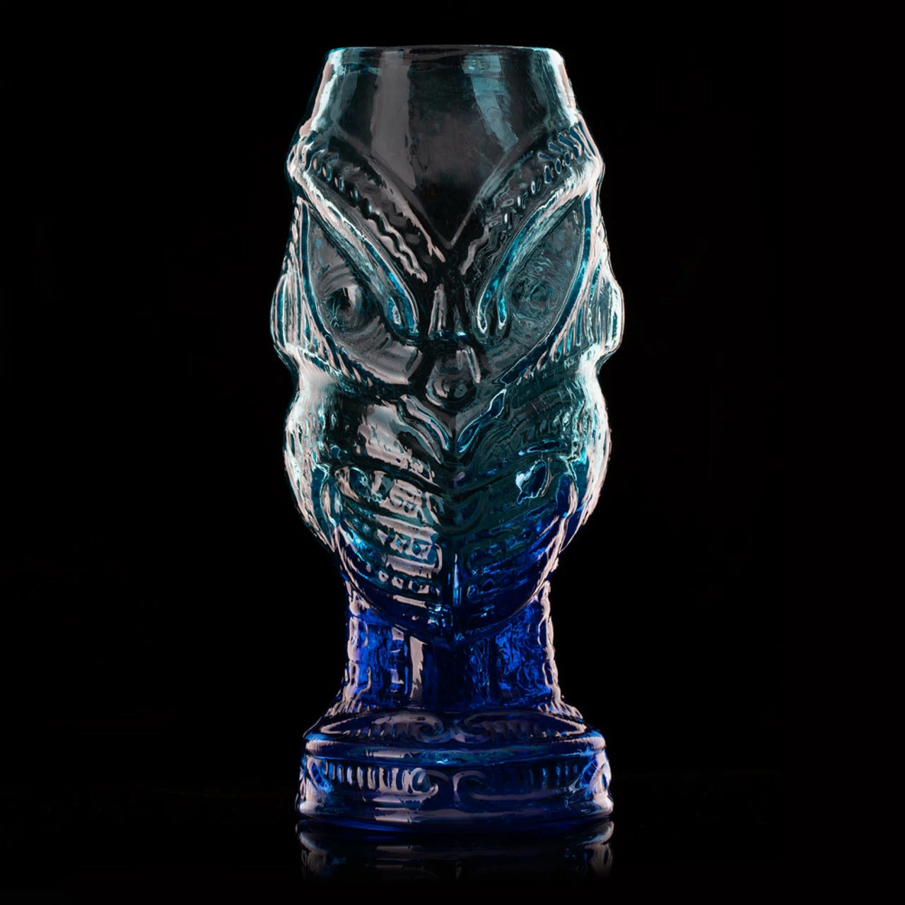 Head Hunter Blue Lagoon Handcrafted Mold Blown Glass Tiki Mug - 20 Oz 8 Head Hunter Blue Lagoon Handcrafted Mold Blown Glass Tiki Mug - 20 Oz - Image 6