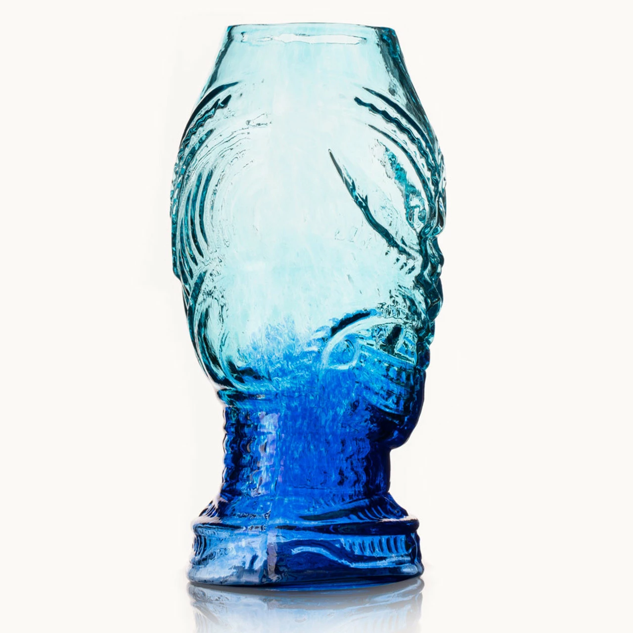 Head Hunter Blue Lagoon Handcrafted Mold Blown Glass Tiki Mug - 20 Oz 6 Head Hunter Blue Lagoon Handcrafted Mold Blown Glass Tiki Mug - 20 Oz - Image 4