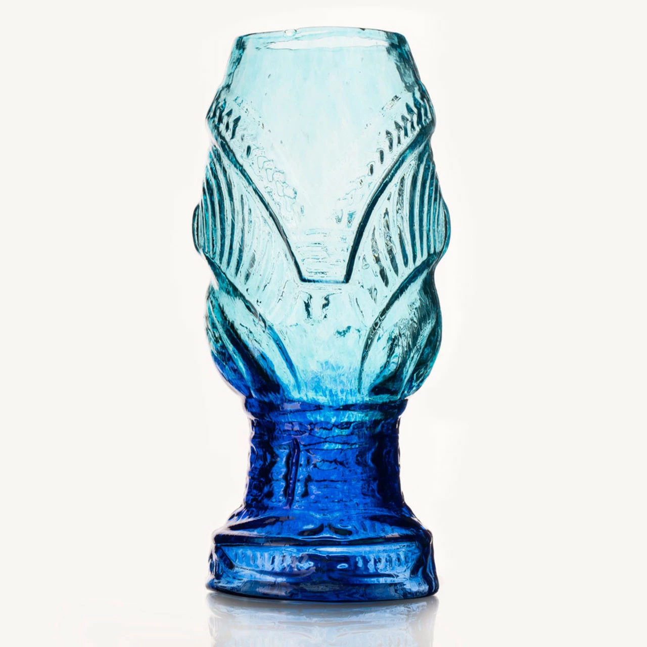 Head Hunter Blue Lagoon Handcrafted Mold Blown Glass Tiki Mug - 20 Oz 7 Head Hunter Blue Lagoon Handcrafted Mold Blown Glass Tiki Mug - 20 Oz - Image 5