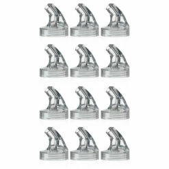 Juice Bottle Free-Flow Jet Pourers - Pack Of 12 - For 60 Oz & 64 Oz Plastic Juice Bottles