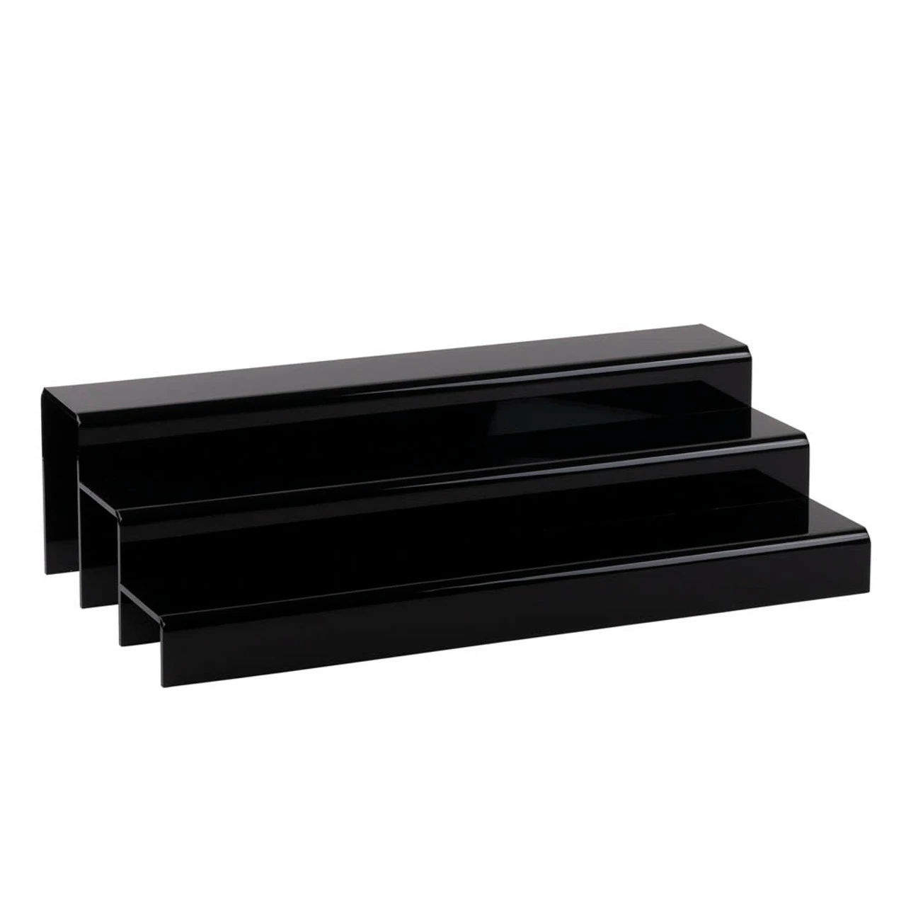 24-inch 3 Tier Liquor Bottle Shelf - Black 4 24-inch 3 Tier Liquor Bottle Shelf - Black - Image 2