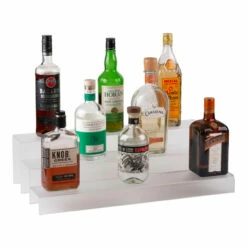 24-inch 3 Tier Liquor Bottle Shelf - Translucent