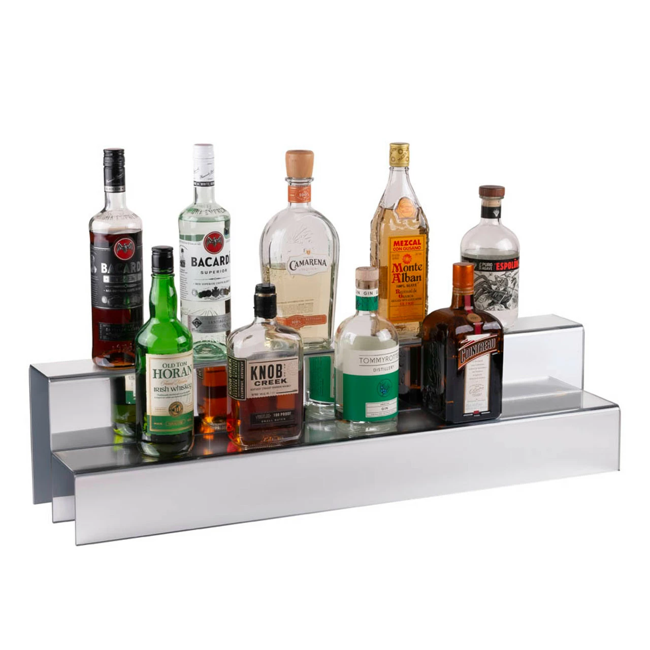 KegWorks 34-inch 2 Tier Liquor Bottle Shelf - Mirror Finish 3 KegWorks 34-inch 2 Tier Liquor Bottle Shelf - Mirror Finish