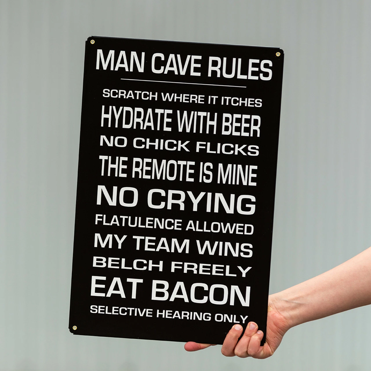 Man Cave Rules Metal Bar Sign 6 Man Cave Rules Metal Bar Sign - Image 4