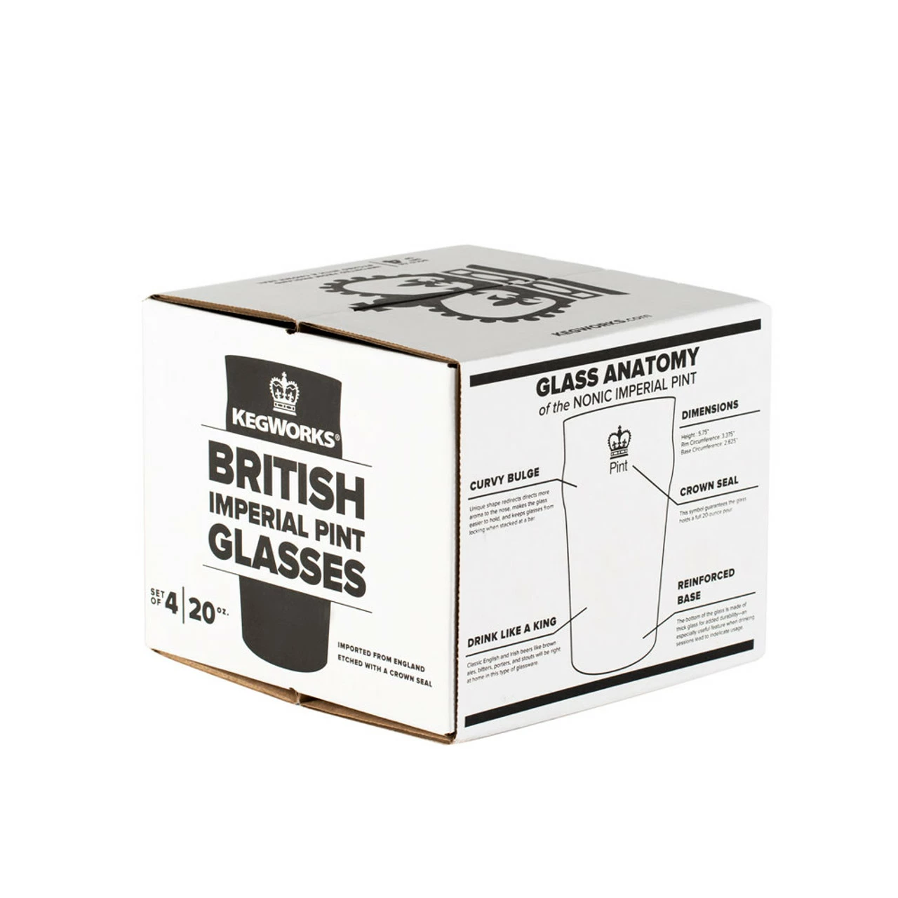 Authentic British Style Imperial Pint Glass With Etched Seal - Gift Boxed Set Of 4 7 Authentic British Style Imperial Pint Glass With Etched Seal - Gift Boxed Set Of 4 - Image 5