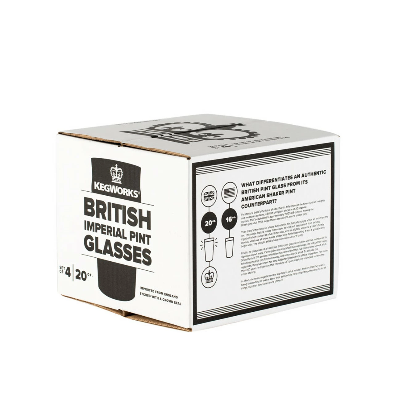 Authentic British Style Imperial Pint Glass With Etched Seal - Gift Boxed Set Of 4 8 Authentic British Style Imperial Pint Glass With Etched Seal - Gift Boxed Set Of 4 - Image 6