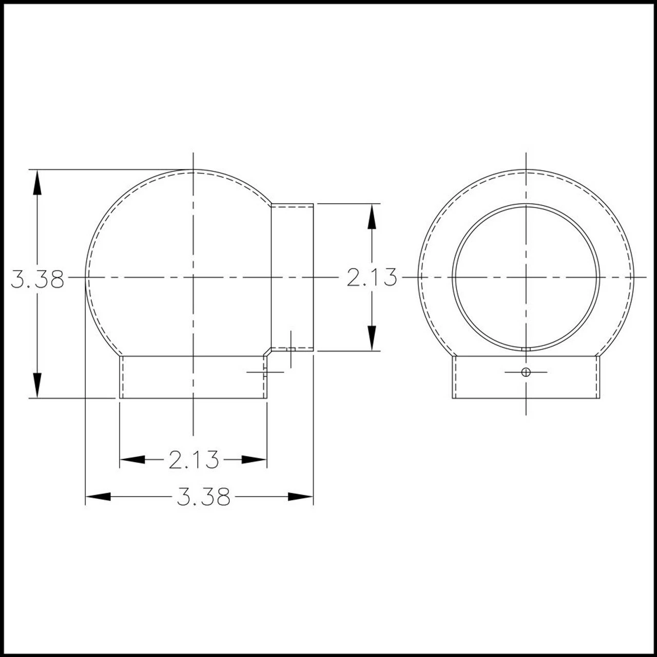 Ball Elbow Fitting 90 Degree - Polished Brass - 2" OD 4 Ball Elbow Fitting 90 Degree - Polished Brass - 2" OD - Image 2