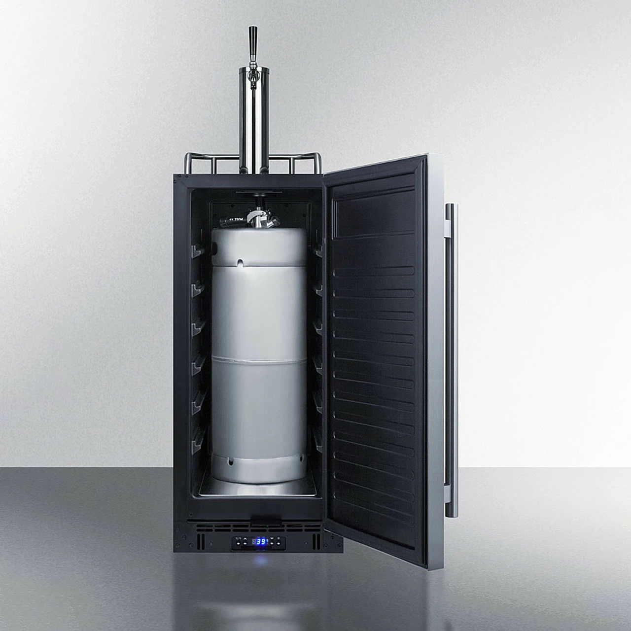 None Summit Slim Undercounter Kegerator - 1 Tap - 15" Wide - Stainless Steel 5 None Summit Slim Undercounter Kegerator - 1 Tap - 15" Wide - Stainless Steel - Image 3