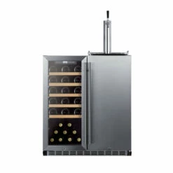 30" Wide Built-In Indoor/Outdoor Combination Wine Cellar/Kegerator