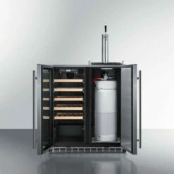 30" Wide Built-In Indoor/Outdoor Combination Wine Cellar/Kegerator -PourLab Zone large SWBC3041 Full 2 34096.1695413582