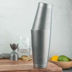 Barfly Tall & Short Shaker Tin Set - Vintage Stainless Steel Finish -PourLab Zone m37007 008vn barfly tall short shaker tin set vintage stainless steel finish 4 48973.1590771314