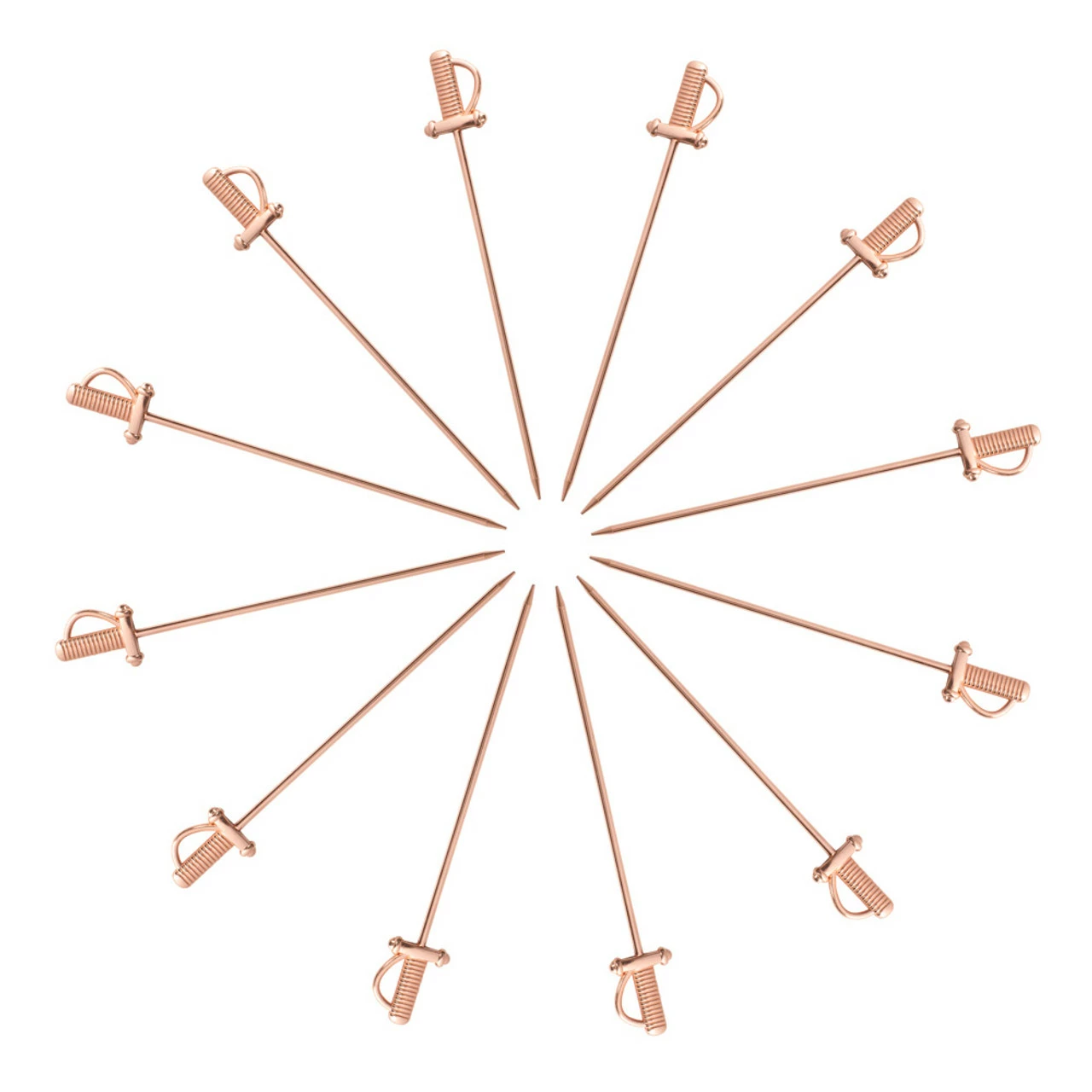 Barfly® Sword Cocktail Garnish Picks - Copper Plated Stainless Steel - Pack Of 12 3 Barfly® Sword Cocktail Garnish Picks - Copper Plated Stainless Steel - Pack Of 12