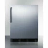 Summit Built-In Under Counter Refrigerator-Freezer - 5.3 Cu. Ft. - Stainless Steel -PourLab Zone main CT663BSSTB Front 1 32883.1626881216