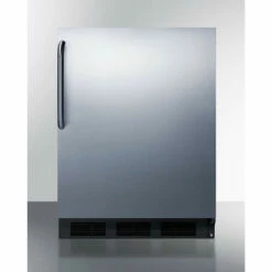 Summit Built-In Under Counter Refrigerator-Freezer - 5.3 Cu. Ft. - Stainless Steel