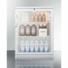 Summit Glass Door Built-In Under Counter Refrigerator - 5.5 Cu. Ft. - White -PourLab Zone main SCR600GL Full 37498.1633124360