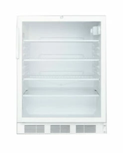 Summit Glass Door Built-In Under Counter Refrigerator - 5.5 Cu. Ft. - White -PourLab Zone medium scr600 front 1 29366.1633124359