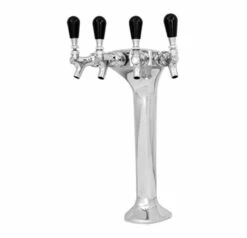 Milano Draft Beer Tower - Chrome - Glycol Cooled - 1 To 4 Faucets -PourLab Zone mln 4 1 28540.1590771441