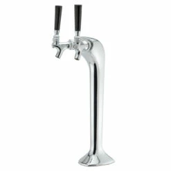 Mongoose Draft Beer Tower - Chrome - Air Cooled - 2 Faucets