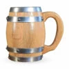 Oak Barrel Mug With Stainless Steel Interior - 16 Oz