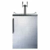 Summit Under Counter Kegerator - 2 Faucets - Diamond Plate Door -PourLab Zone plated double tap m1 1 51164.1590772145