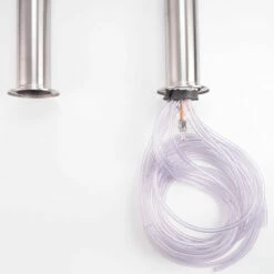 Double Pedestal Draft Beer Tower - Stainless Steel - 3" Column - Glycol Cooled - 6 To 12 Faucets -PourLab Zone pt8ss glycol 3 inches stainless steel 8 tap kegerator h tower glycol 0007 1 1 51398.1590771864