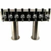 Double Pedestal Draft Beer Tower - Stainless Steel - 4" Column - Glycol Cooled - 8 To 20 Faucets