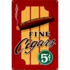 Vintage Fine Cigars Metal Bar Sign -PourLab Zone rpc065 cigarsign b1 1 02869.1590772007