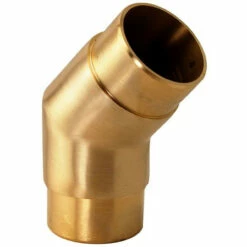Flush Angle Fitting 135(45) Degree - Satin Brushed Brass - 2" OD