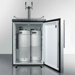 Summit Under Counter Kegerator - 2 Faucets - Stainless Steel Door -PourLab Zone sbc635mbisshvtwin summit under counter kegerator 2 faucets stainless steel door 02 65674.1590772151