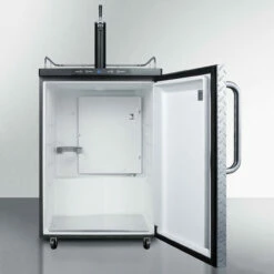 Summit Kegerator - 1 Faucet - Diamond Plate -PourLab Zone sbc635mdpl summit kegerator 1 faucet diamond plate 02 54469.1590772157
