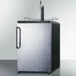 Summit Kegerator - 1 Faucet - Diamond Plate -PourLab Zone sbc635mdpl summit kegerator 1 faucet diamond plate 34175.1590772156