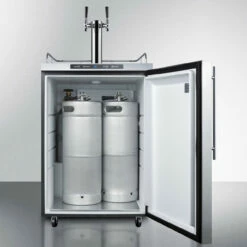 Summit Kegerator - 2 Faucet - Stainless Steel - Outdoor -PourLab Zone sbc635moshvtwin summit kegerator 2 faucet stainless steel outdoor 03 82475.1590772173