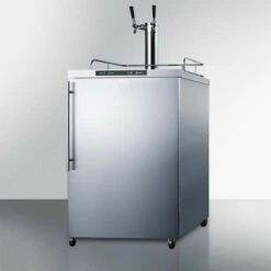 Summit Kegerator - 2 Faucet - Stainless Steel - Outdoor -PourLab Zone sbc635moshvtwin summit kegerator 2 faucet stainless steel outdoor 77475.1590772172