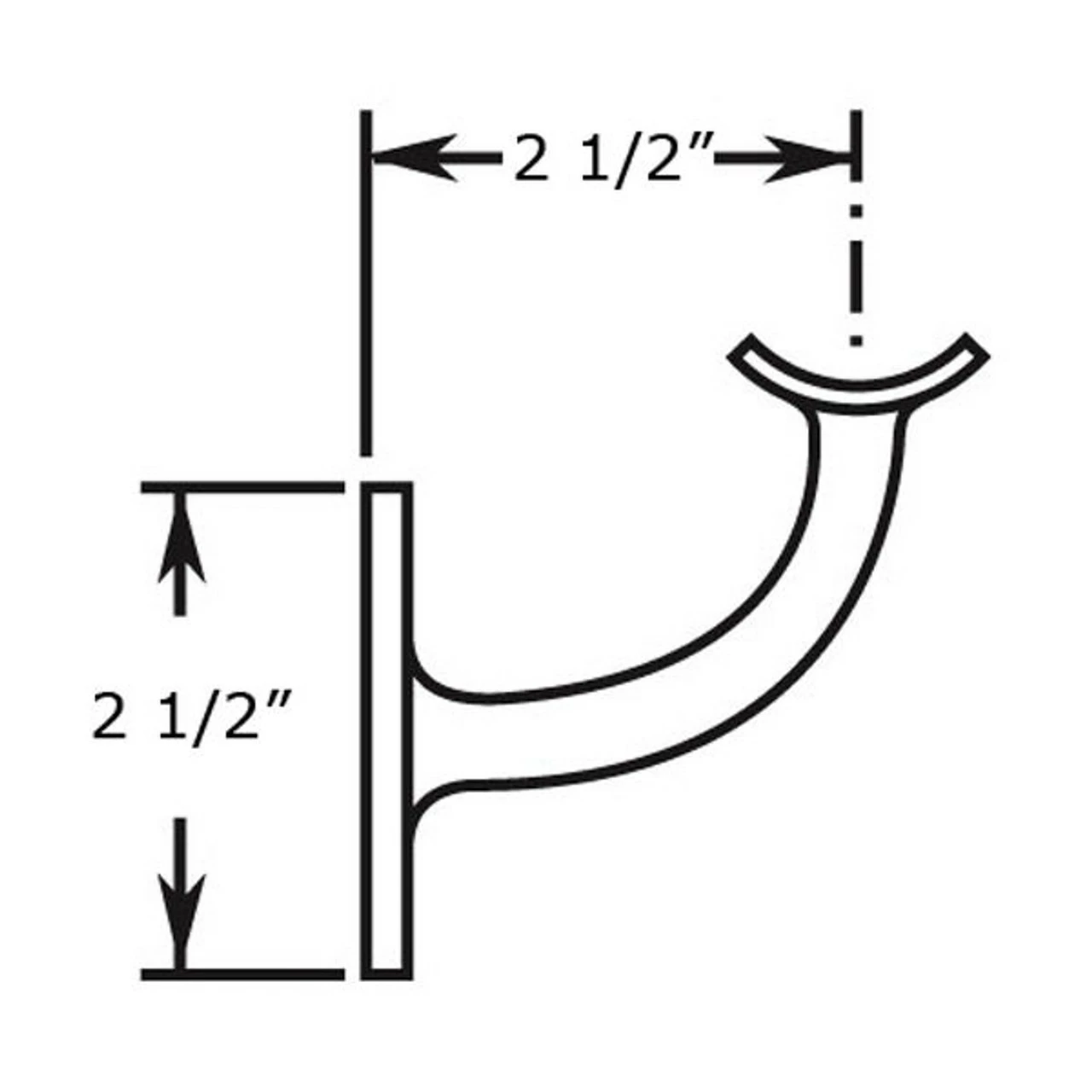 Handrail Bracket - Polished Brass - 1.5" OD 4 Handrail Bracket - Polished Brass - 1.5" OD - Image 2