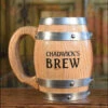 Personalized Oak Barrel Mug With Stainless Steel Interior - 16 Oz 1 Personalized Oak Barrel Mug With Stainless Steel Interior - 16 Oz -PourLab Zone steelinsertmug 28681.1590771502