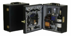 Portable Three Bottle Travel Bar Set With Serving Tray - 8 Pieces