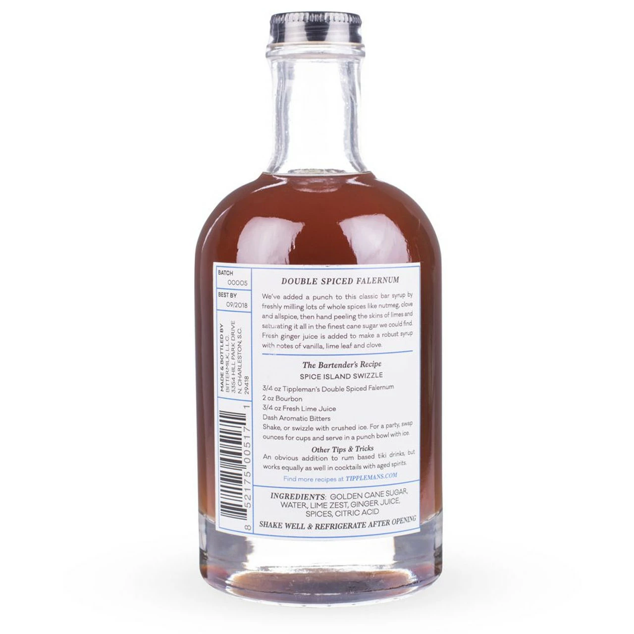 Tippleman's Double Spiced Falernum Cocktail Syrup - 13 Oz 4 Tippleman's Double Spiced Falernum Cocktail Syrup - 13 Oz - Image 2