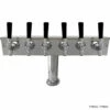 "T" Style Pedestal Draft Beer Tower - Stainless Steel - 4" Column - Glycol Cooled - 4 To 8 Faucets -PourLab Zone ttbxss t tower b1 9 83125.1590772574